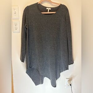 Joie Womens Grey asymmetrical Wool Cashmere Sweater Small